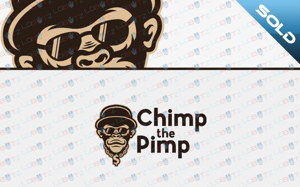 Chimp The Pimp Custom Logo - Custom Chimpanzee Logo Design - Lobotz LTD