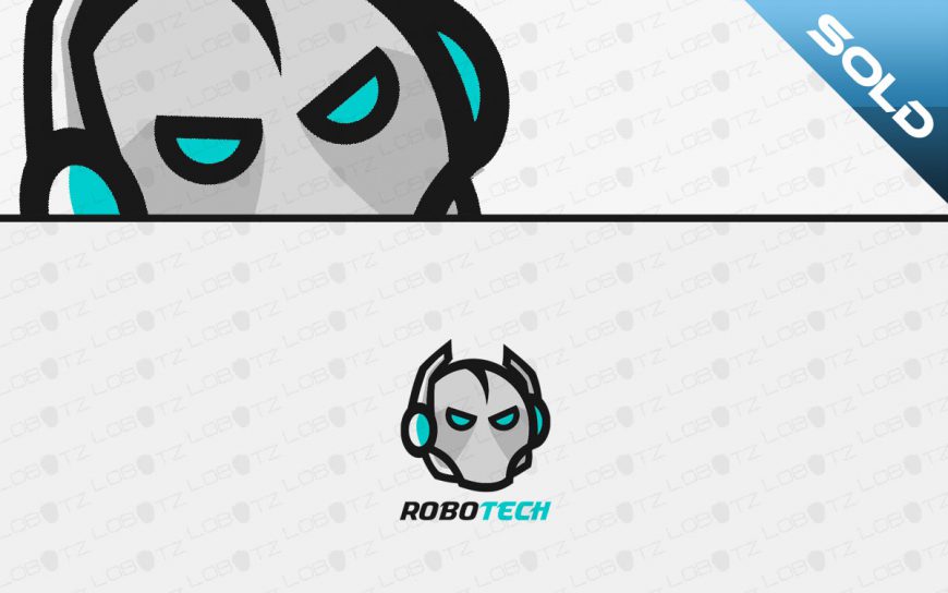 robot head logo for sale